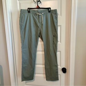 Vuori Jogger Pants Men's XXL 38x29 Green Gray Chino Ripstop Outdoor Drawstring